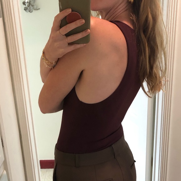 Aritzia Babaton Contour ‘90s Bodysuit sz S in Rich Maroon - Picture 6 of 6